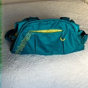 Athletex Teal & Yellow Standard size Duffel bag/ weekender bag